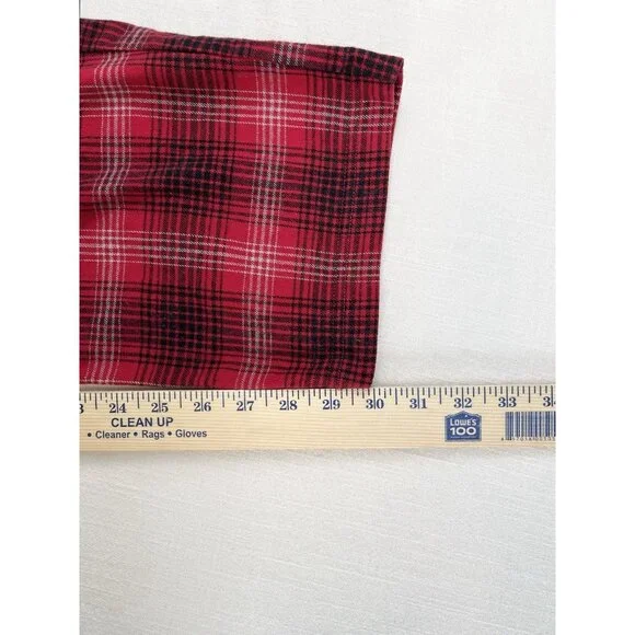 Eddie Bauer Pajama Pants Mens Size XL Red Plaid Flannel Pull‎ On Lounge - Picture 7 of 7